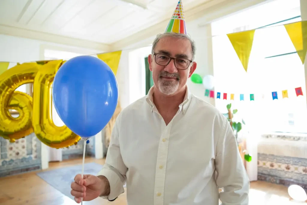 man with a ballon 
