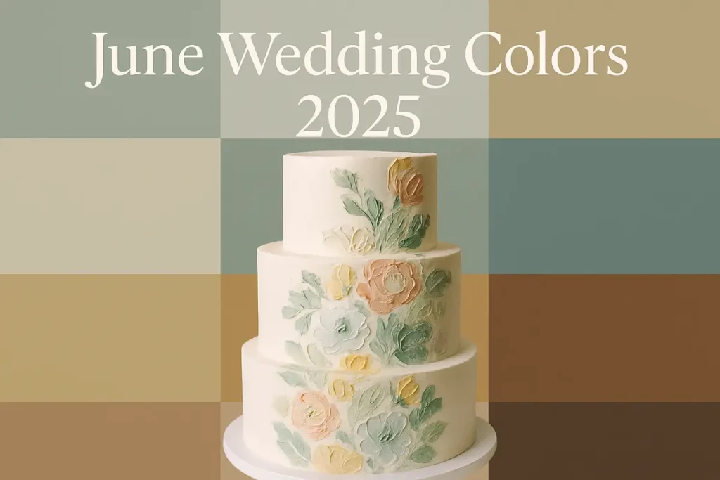 wedding cake with different colours