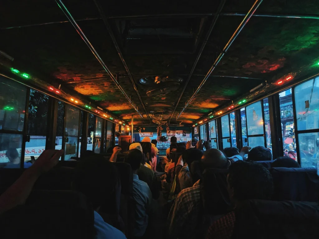 people on a bus